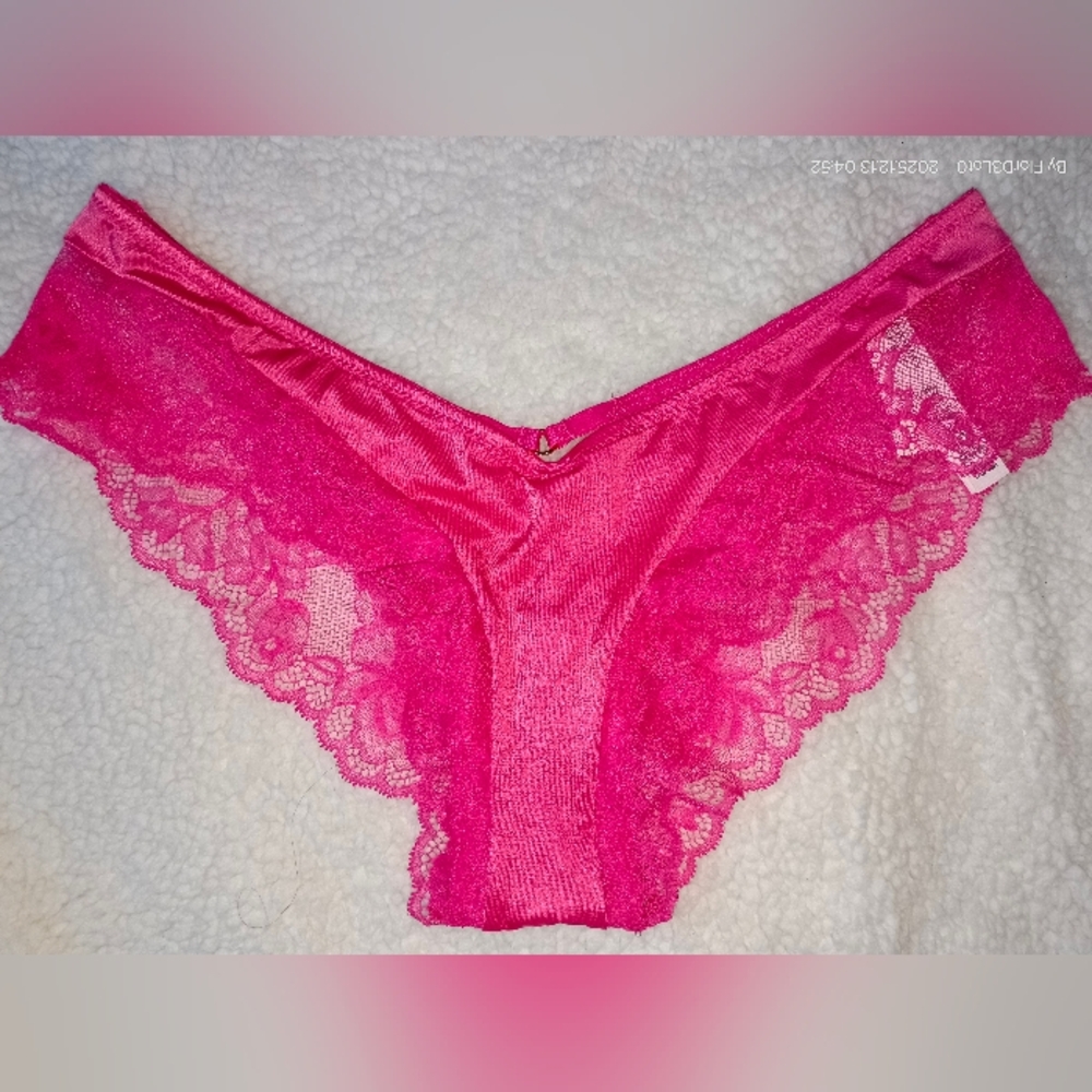 Victoria's Secret Hot Pink Lace Panties